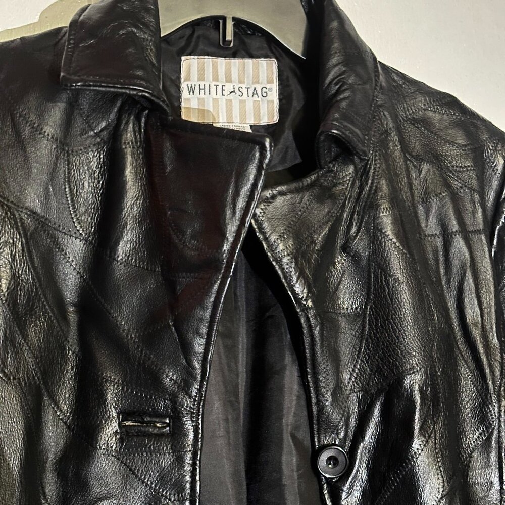 Vintage Patchwork Leather Jacket - image 3
